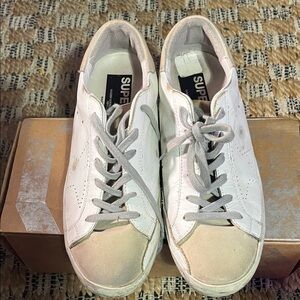 Golden Goose  Cream and Beige Casual Sneakers